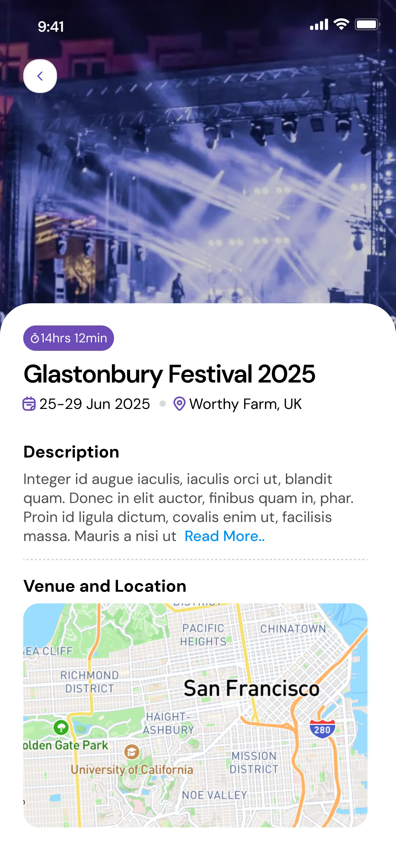 FirstMove App Event Info Screenshot